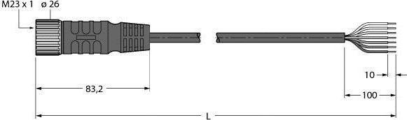 Produktbild Turck Zuleitung für Mehrfach Passivverteiler/PUR Anschlussleitung (5 m)