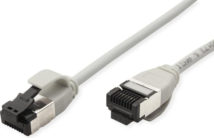 Produktbild Roline U/FTP P-Kabel Kat 8.1, grau, 1.0m PoE, Slim (U/FTP, CAT8.1, 1 m)