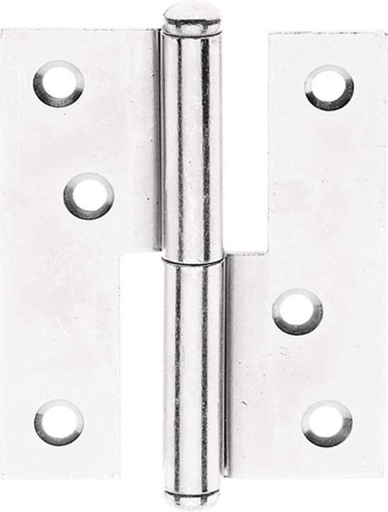 Actual product image Alberts Lift-out hinge, left, 80 x 65 mm, galvanised yellow