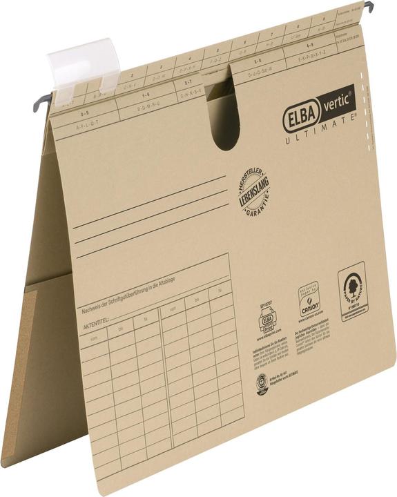 Produktbild Elba 50 Hängehefter vertic® ULTIMATE® Karton naturbraun 1 x kaufmännische Heftung (A4, 50 x)