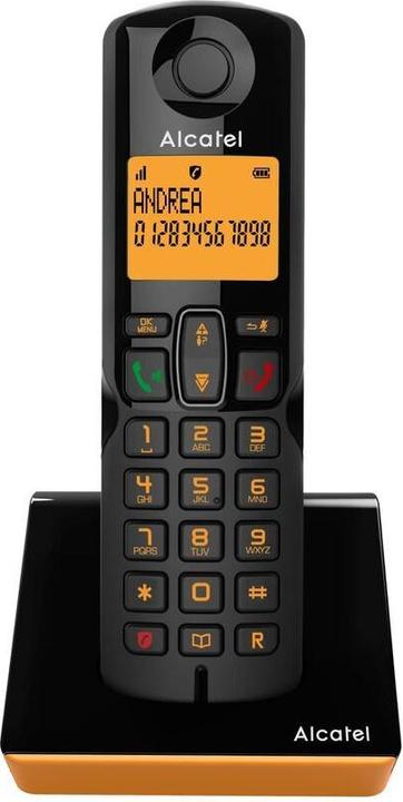 Produktbild Alcatel S280 SOLO ORANGE DECT-Telefon Anrufer-ID Schwarz, Orange