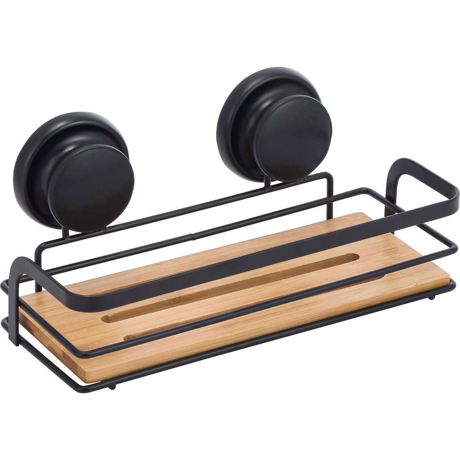 MSV, Badaufbewahrung, Bad-Utensilienhalter Nature/Schwarz matt, 25.5 cm
