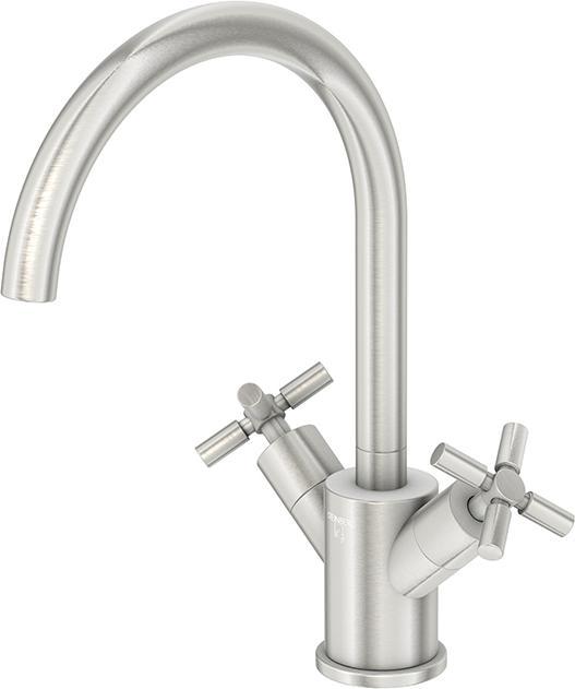 Produktbild Steinberg Serie 250 Waschtischarmatur, schwenkbar, Zweigriff, mit Ablaufgarnitur, Ausladung 155mm, 2