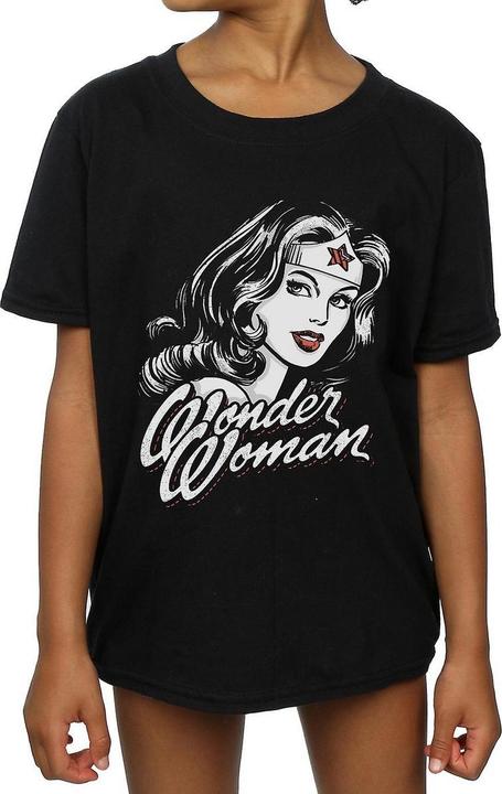 Actual product image Wonder Woman Girls Hint Cotton T-Shirt (140, 146)