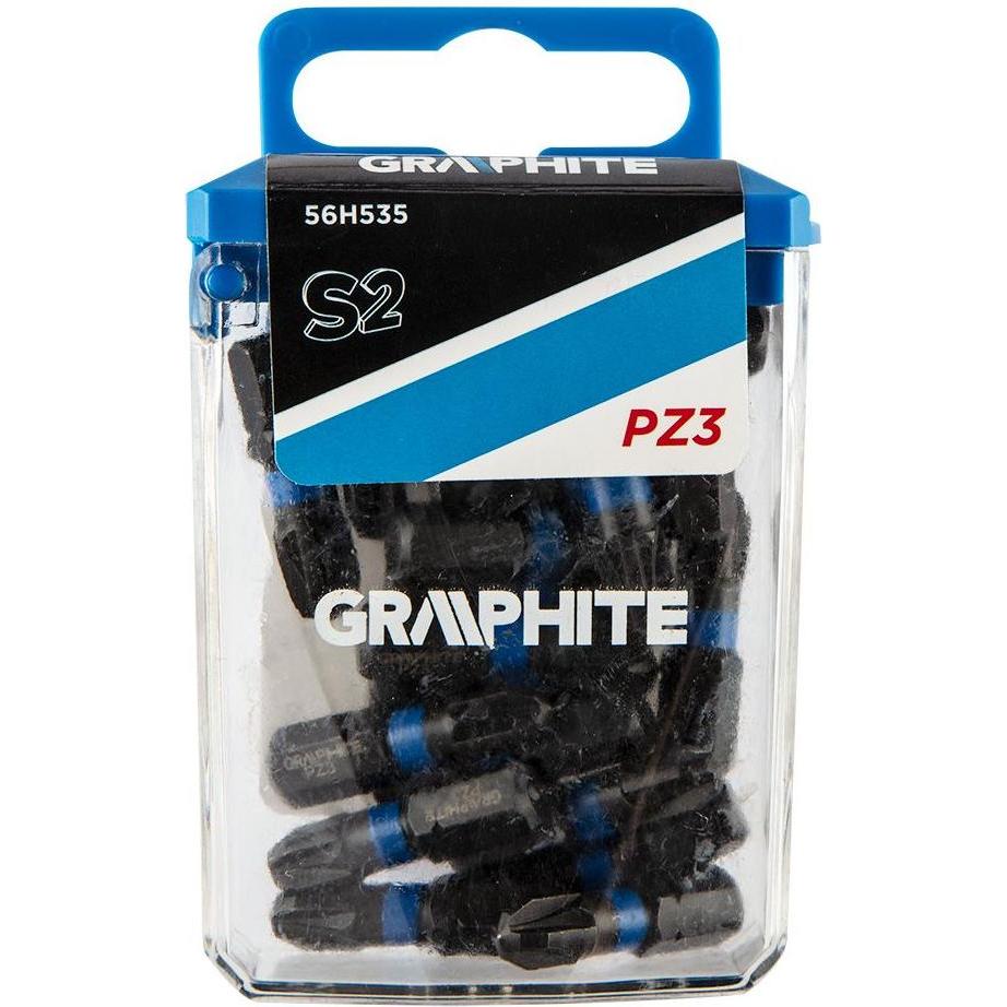 Graphite, Bits, screwdriver bit (Impact bits PZ3 x 25 mm, 20 pcs.) (PZ3)