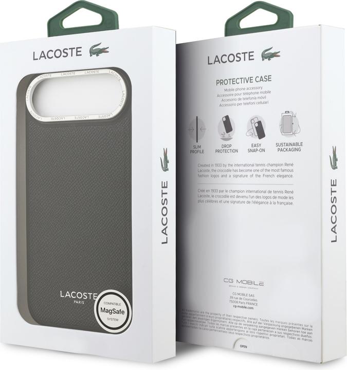 Immagine prodotto Lacoste Hülle PU Leder Champs Elysees MagSafe elegante und langlebige Schutzhülle (Apple iPhone Air)