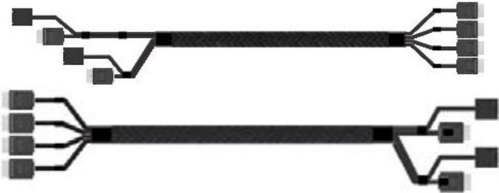Produktbild Intel A2U8PSWCXCXK2 Cable Kit Oculink 2U 8 port Switch Card for Riser 1 or 2 to Middle Drive Bay (87.50 cm, SAS, SATA)