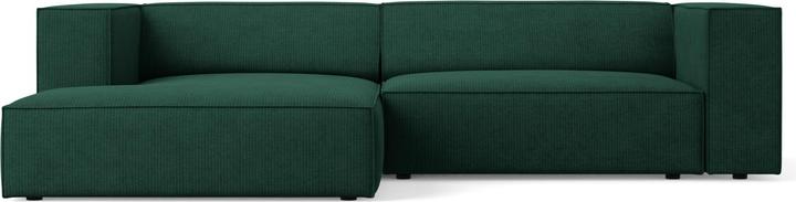 Actual product image Cosmopolitan Design Left Corner Sofa, "Arendal", 3 Seats, Bottle Green, 224x166x70 Made in Europe (3-seater, Corner sofa)