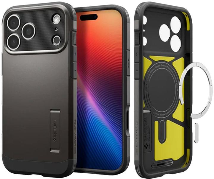 Immagine prodotto Spigen - Tough Armor "T" MagSafe - iPhone 17 Pro - Gunmetal (Apple iPhone 17 Pro)