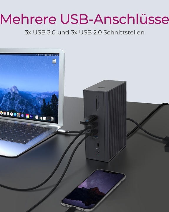 Produktbild Icy Box IB-DK2262AC (USB-C, 3 Ports)