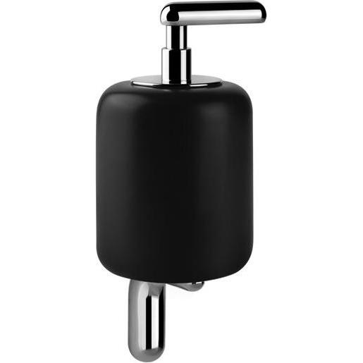 Gessi, Seifenspender + Seifenschale, Goccia Seifenspender zur Wandmontage in GRES schwarz, 38014