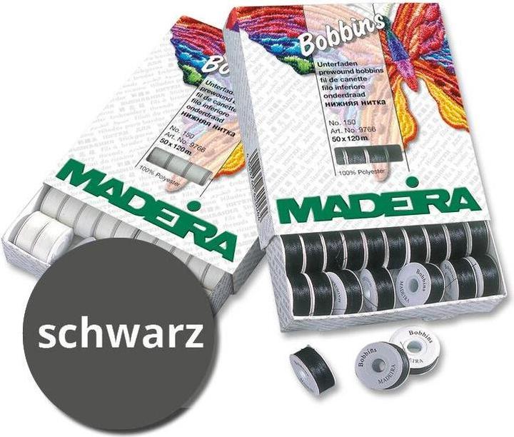 Immagine prodotto Madeira Filo per bobina nero 50 pezzi. (120 m)