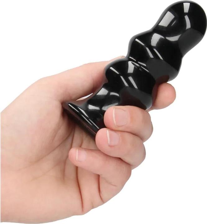 Produktbild Shots Ribbly - Glass Vibrator - With Suction Cup and Remote - Rechargeable - 10 Speed