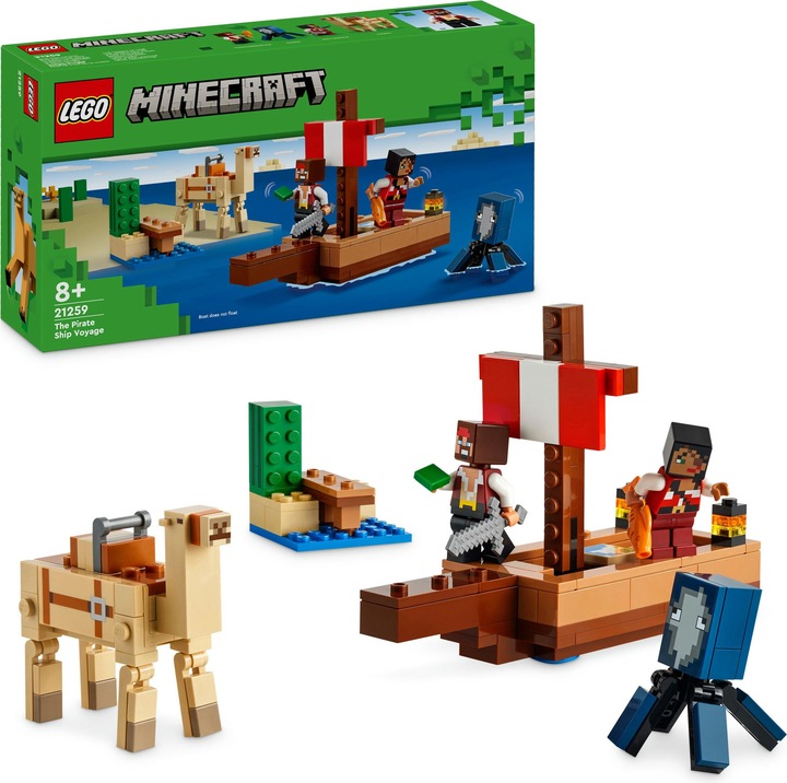 Actual product image LEGO The pirate ship voyage (21259, LEGO Minecraft)