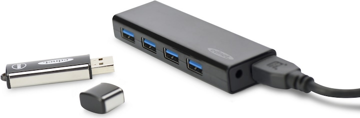 Produktbild ednet USB 3.0 Hub, 4-Port, inkl. Netzteil (USB-A, 4 Ports)
