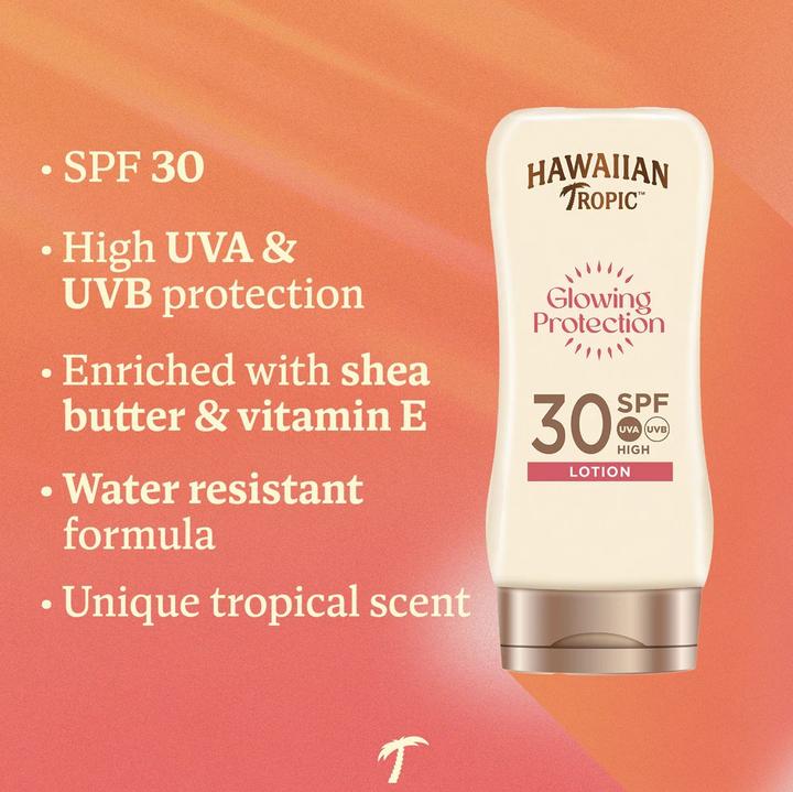 Actual product image Hawaiian Tropic HAWAIIAN TROPIC GlowingProtection Lotion SPF30 balsam do ciała 170ml (Suntan cream, Suntan lotion, SPF 30, 170 ml)