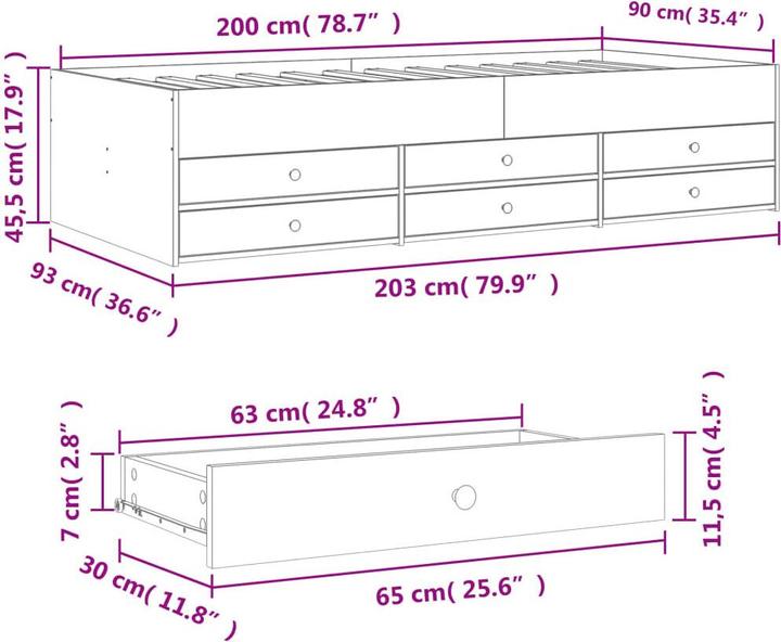 Image du produit vidaXL Tagesbett (90 x 200 cm)