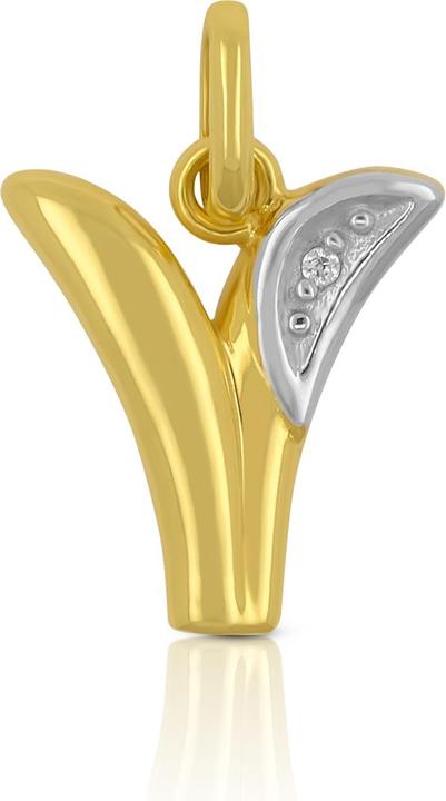 Image du produit Muau Lettre (750, Or blanc, Or jaune 18 carats)