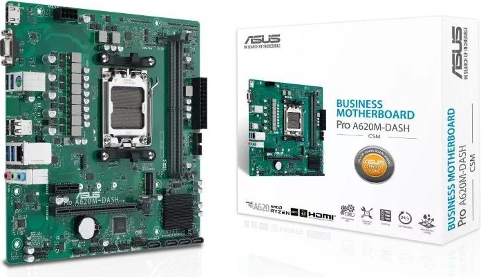 Actual product image ASUS MB PRO A620M-DASH-CSM (AMD,AM5,DDR5,mATX) (AM5, AMD A620, mATX)