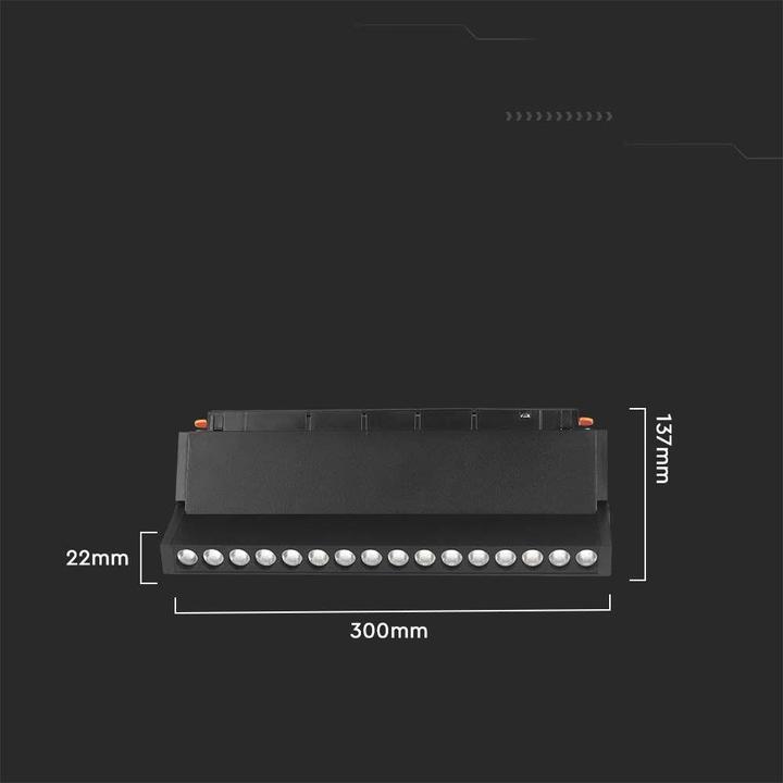 Produktbild V-TAC Schienenleuchte 48V 18W LED SMART WiFi TRACKLIGHT 3in1 Schwarz VT-3618 2700K-6400K 1500lm (1500 lm)