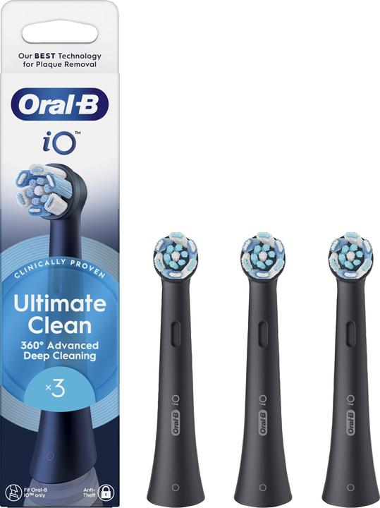 Actual product image Oral-B Oral B - iO Series Ultimate Clean Replacement Brush Heads - Black - 3 count (3 x)