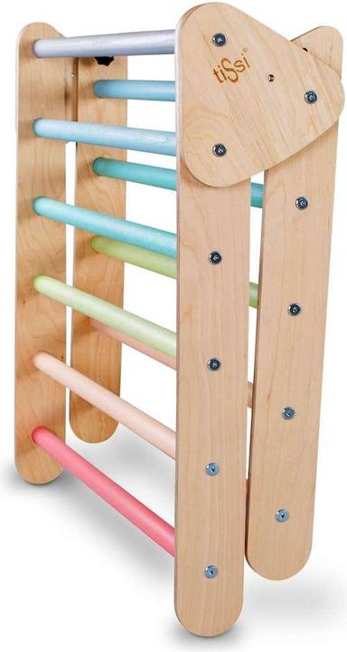 Produktbild Tissi Piklerdreieck / Kletterdreieck mit Rutsche mit Kletterwolken Pastel bunt