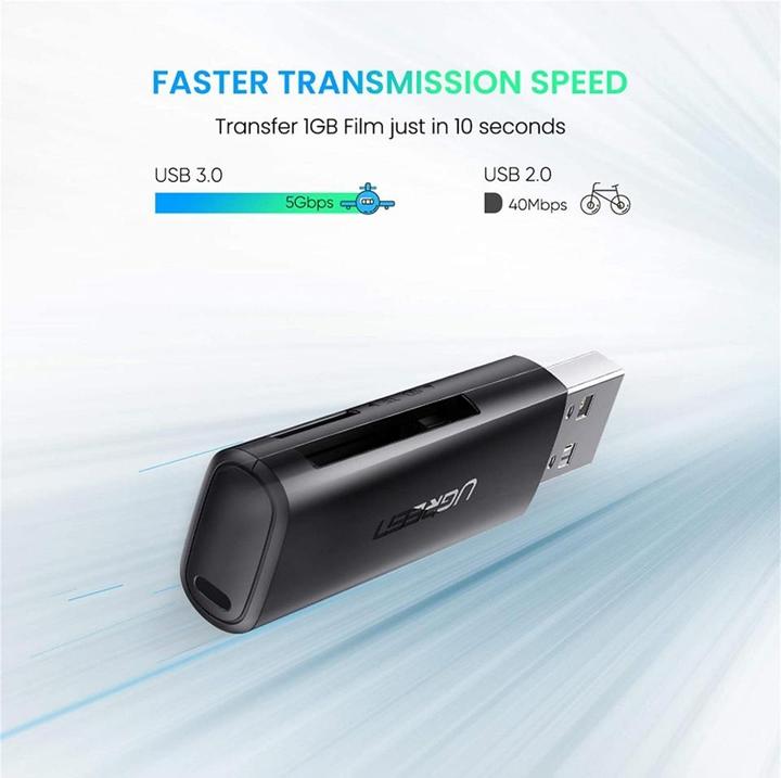Productafbeelding Ugreen USB 3.0 kaartlezer voor SD en MicroSD kaarten (SDHC SDXC UHS-I) (USB 3.0)