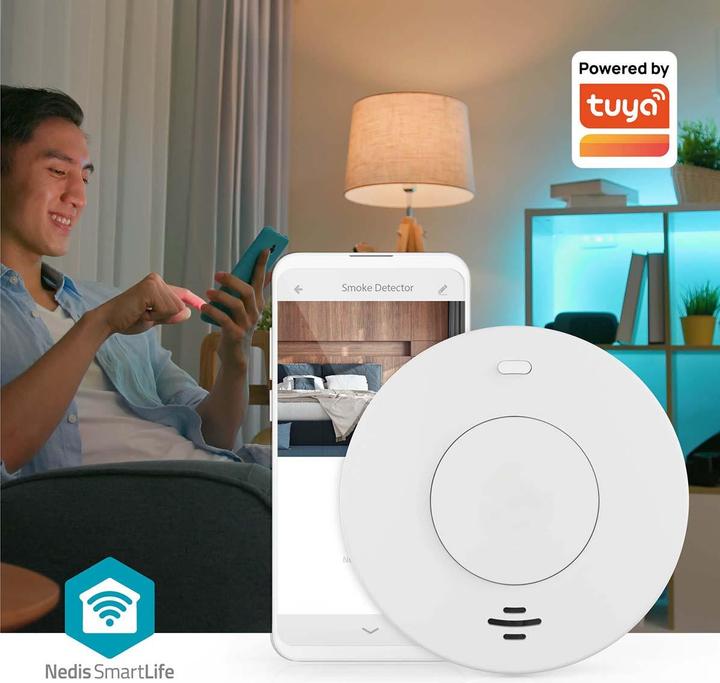 Image du produit Nedis SmartLife Smoke Detector | Wi-Fi | Battery Powered | Sensor life cycle: 10 year | EN 14604 | M