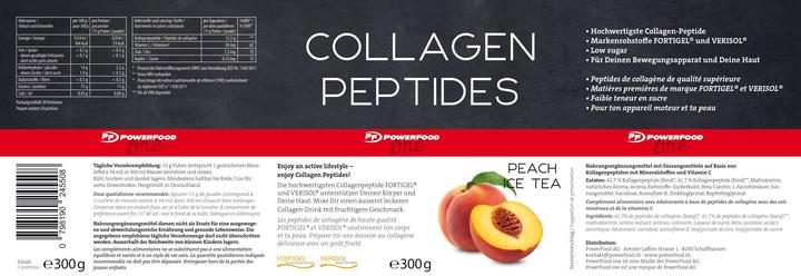 Valeurs nutritives et ingrédients Powerfood Peptides de collagène (1 pièce(s), Poudre, 300 g)