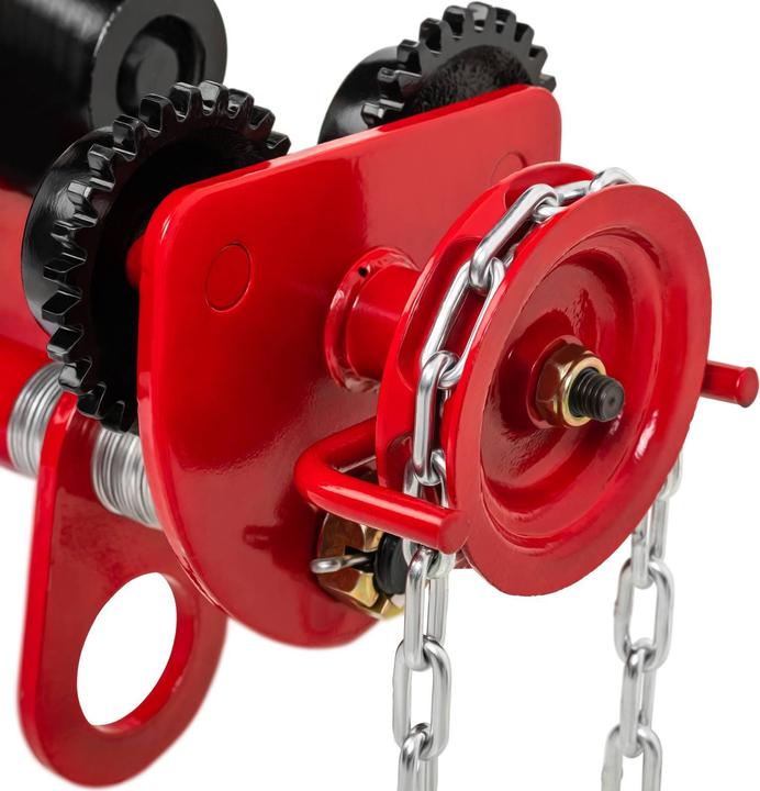 Produktbild Steinberg Rollfahrwerk Krankatze Laufkatze Handfahrwerk 1.000 kg 77-133 mm mit Kette (1 kg)