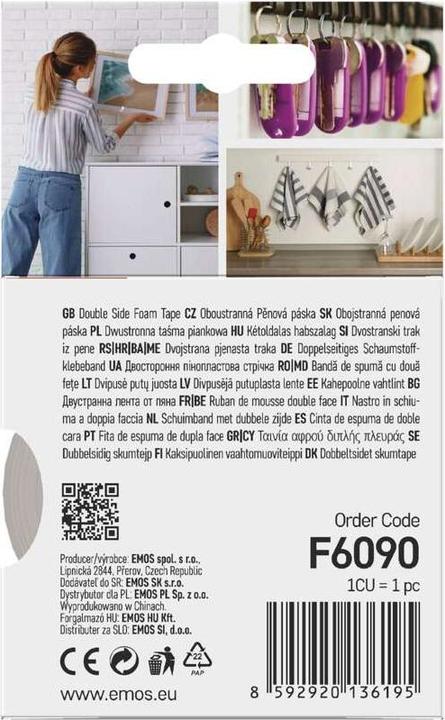 Produktbild Emos Doppelseitiges Schaumklebeband 20 mm / 3 m, grün (20 mm)