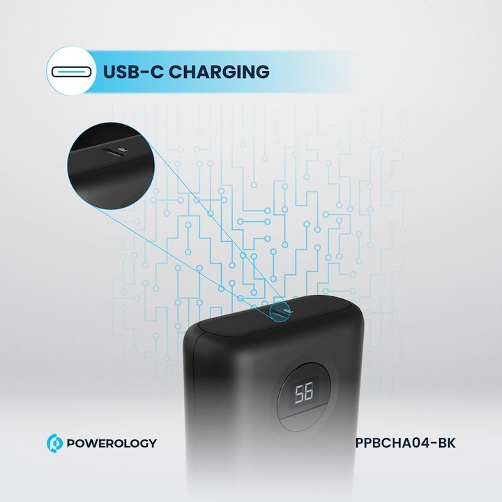 Actual product image Powerology Ultra-Compact Power Bank 10000mAh PD 20W (10000 mAh, 20 W, 37 Wh)