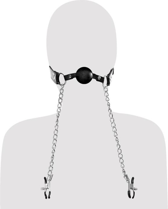 Produktbild Fetish Collection Deluxe Ball Gag En Tepelklemmen