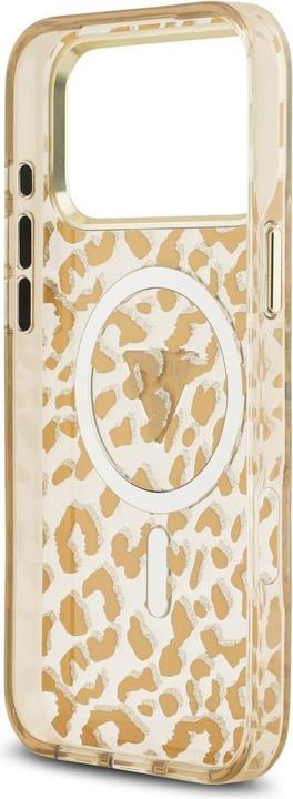 Immagine prodotto Guess - Leopard Glitter MagSafe (GUHMP17LHLEGTGLW) - iPhone 17 Pro - Brown (Apple iPhone 17 Pro)