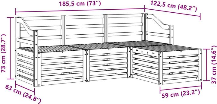 Produktbild vidaXL Outdoor-Sofa