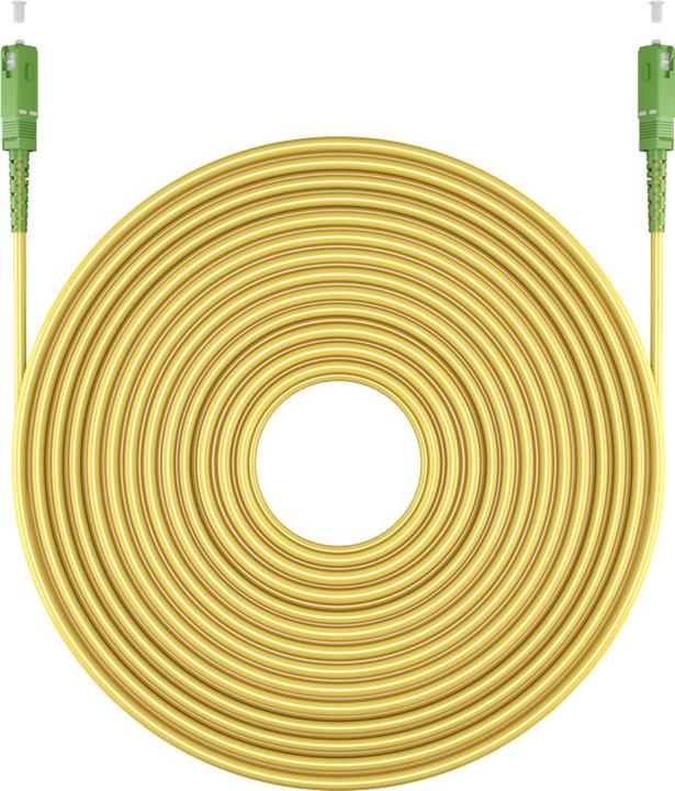 Image du produit Goobay Câble à fibre optique FTTH, monomode OS2 jaune, jaune simplex, 0,5 m (S/UTP, CAT6e, 0.50 m)