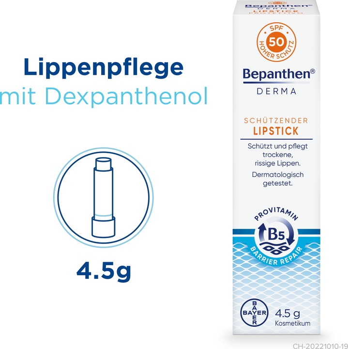Actual product image Bepanthen Derma Protective Lipstick (Care pencil, 41 ml)