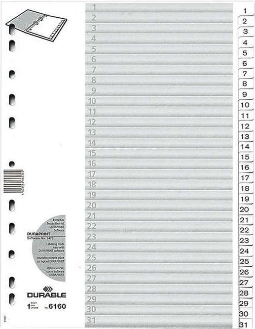 Produktbild Durable Register A4 1-31, mit Indexblatt