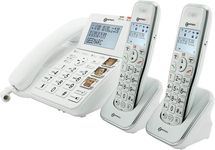 Actual product image Geemarc AMPLIDECT COMBI 295-2 cordless telephone + 2 DECT 295 AD handsets