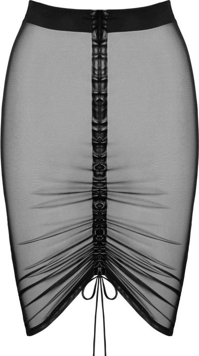 Noir Handmade halblanger Rock in schwarz (3XL)