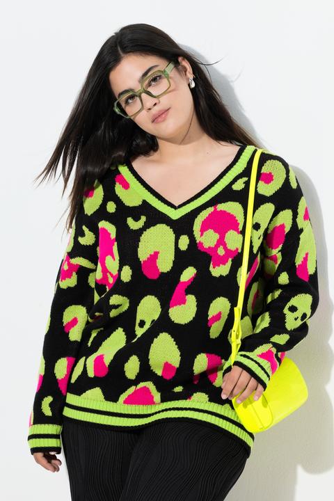 Produktbild Angel of Style Pullover, Boxy Fit, Totenkopf-Muster (42)