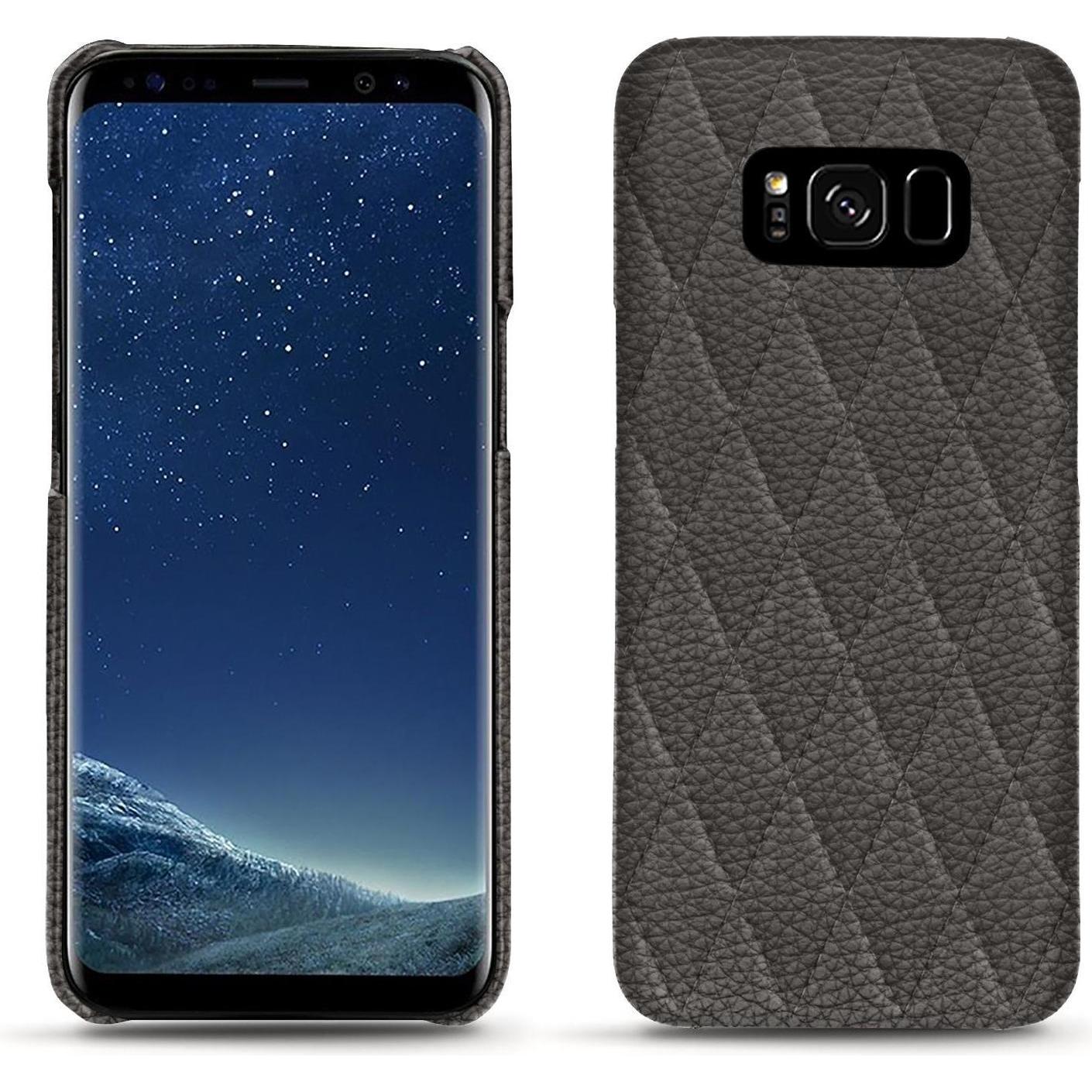Thumbnail - Noreve Lederschutzhülle (Samsung Galaxy S8+), Smartphone Hülle, Grau