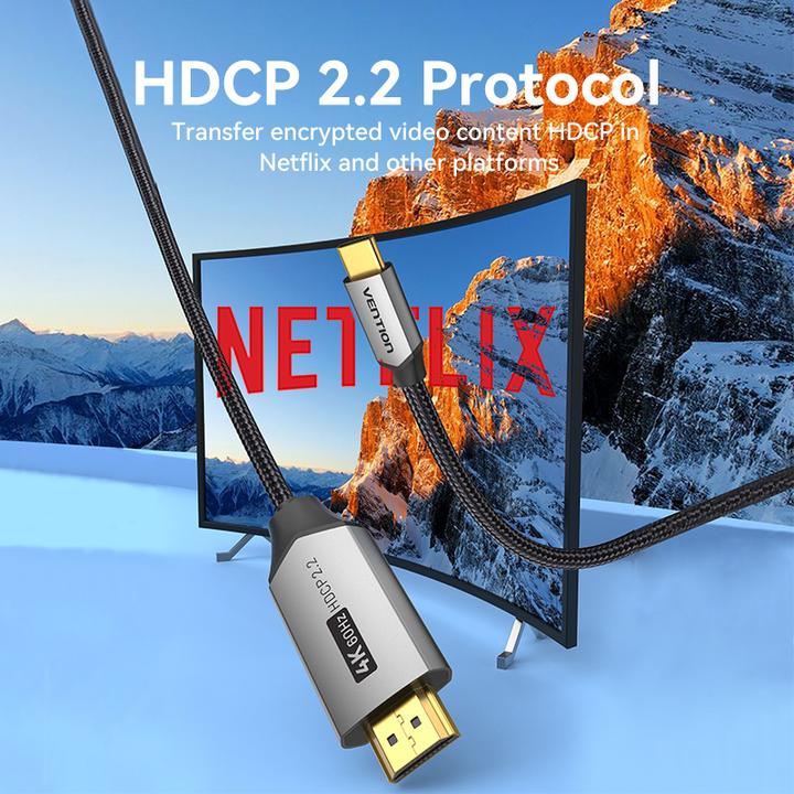 Produktbild Vention USB-C to HDMI Cable 1m CRBBF (Black) (1 m, HDMI, 2.0)