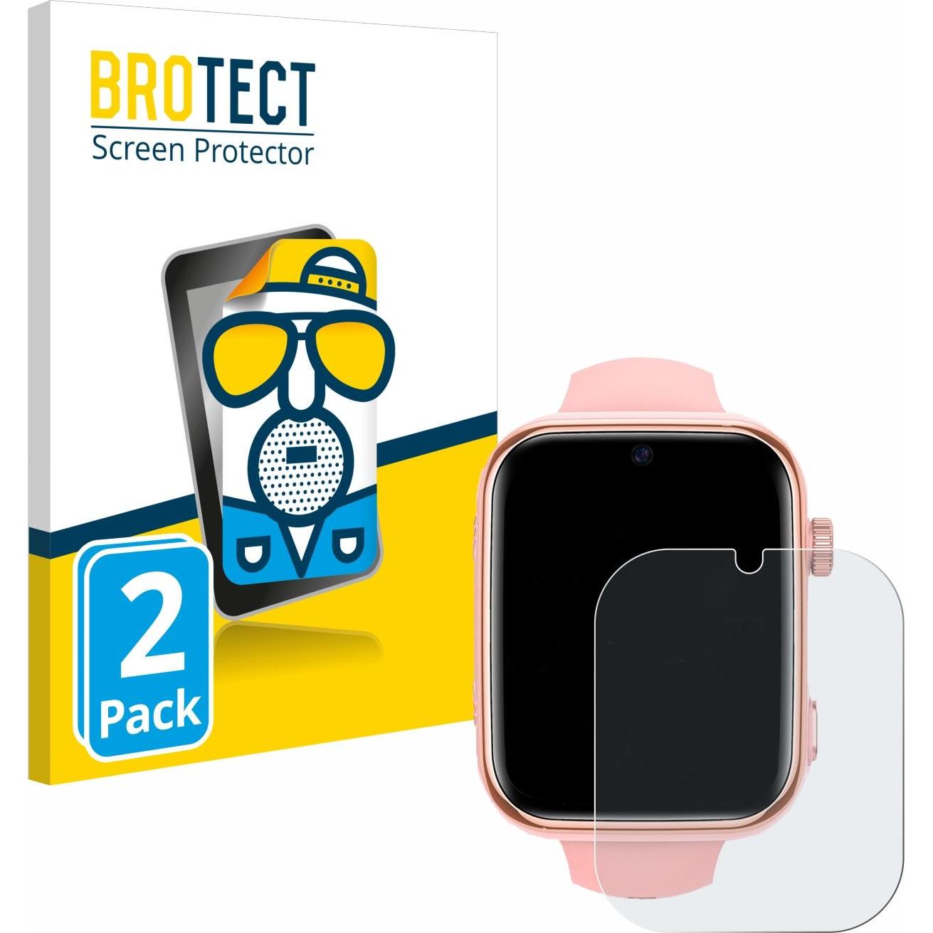 BROTECT Entspiegelungsfolie Displayschutz Displayschutzfolie Folie Matt, Smartwatch Schutzfolie, Schwarz