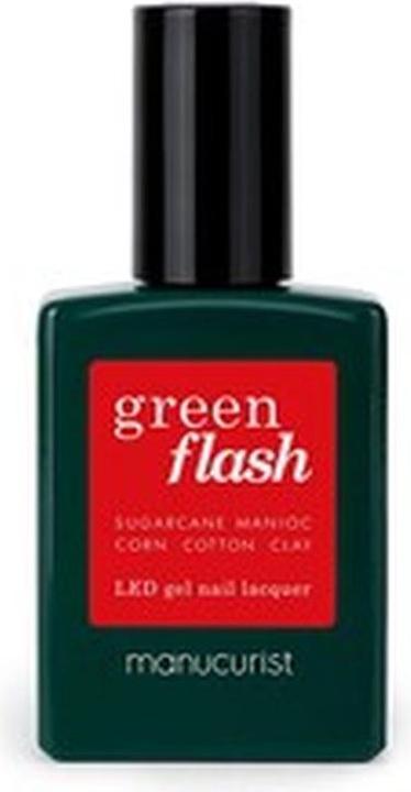 Image du produit Manucurist Green Flash vernis à ongles Poppy Red (Rouge Coquelicot, Vernis à ongles effet gel)