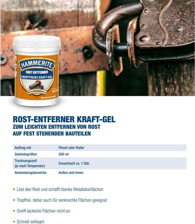 Image du produit Hammerite Antirouille (200 ml, Transparent)