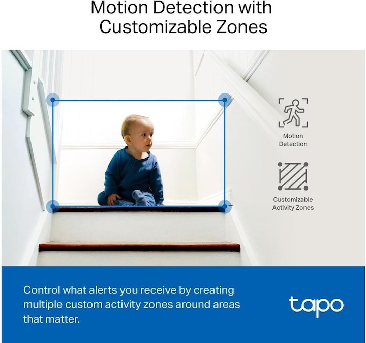 Produktbild TP-Link Tapo C220 4MP 360°-WLAN-Kamera MicroSD (2560 x 1440 Pixels)