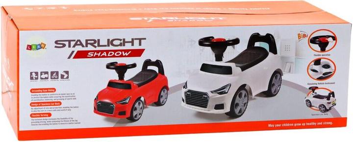 Actual product image Lean Toys Rutschauto mit Rückenlehne QX-3396 Hupe Aufbewahrungsbox Rot 17695