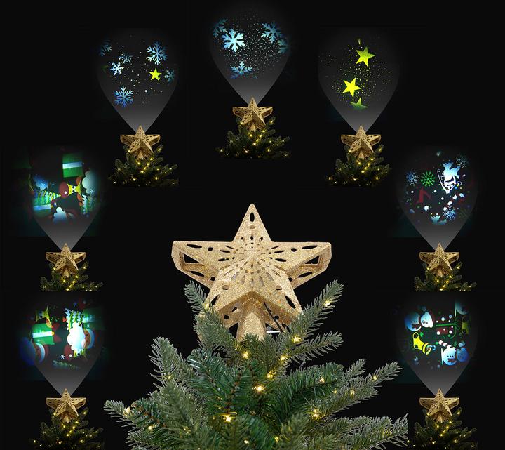 Image du produit Infactory Pointe de l'étoile de Noël à LED avec projecteur