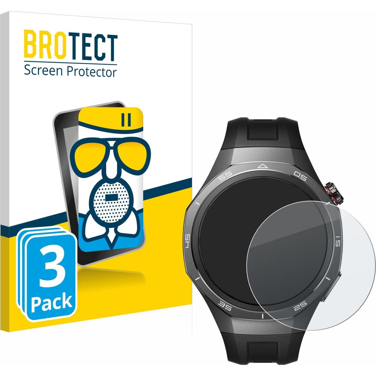 BROTECT Schutzglas Schutzfolie Glas Folie Displayschutz matt, Smartwatch Schutzfolie, Grau